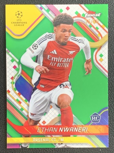 Ethan Nwaneri 2024 Topps Finest Green Refractor /99
