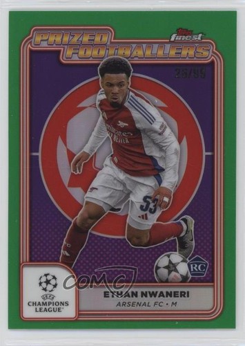 Ethan Nwaneri 2024 Topps Finest Green Refractor /99