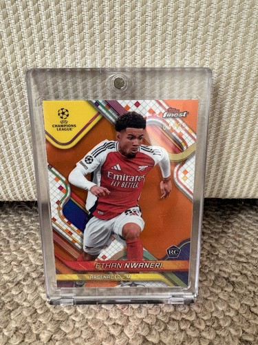 Ethan Nwaneri 2024 Topps Finest Orange /25