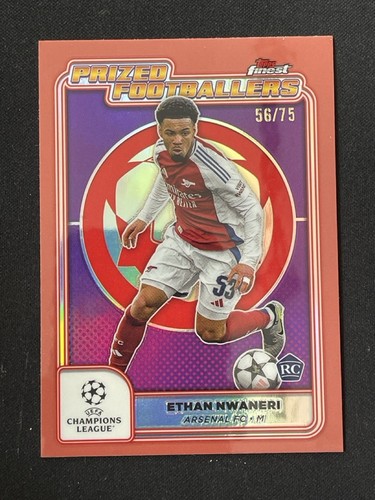Ethan Nwaneri 2024 Topps Finest Oro Rosa /75
