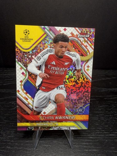 Ethan Nwaneri 2024 Topps Finest Oro Rosa Mini Diamante /50