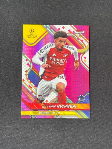 Ethan Nwaneri 2024 Topps Finest Pink Hyper Refractor /125