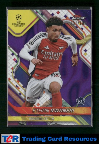 Ethan Nwaneri 2024 Topps Finest Purple /199
