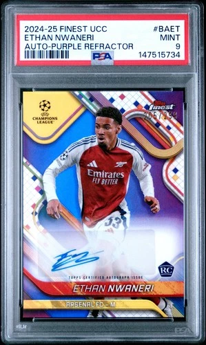 Ethan Nwaneri 2024 Topps Finest Purple Refractor /299