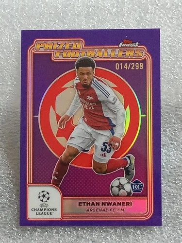 Ethan Nwaneri 2024 Topps Finest Purple Refractor /299