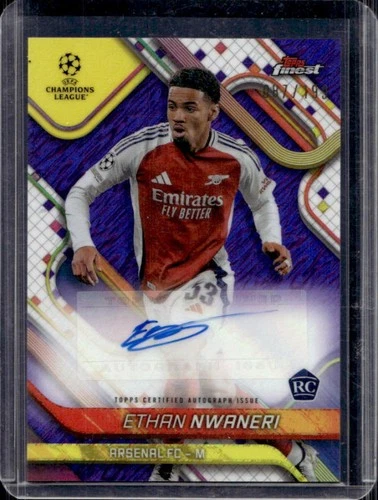 Ethan Nwaneri 2024 Topps Finest Purple Shimmer Refractor /199