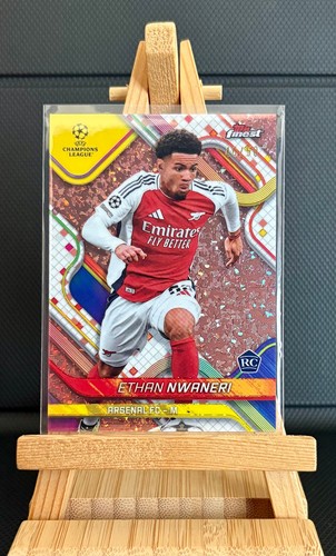 Ethan Nwaneri 2024 Topps Finest Rose Gold Mini Diamond /50