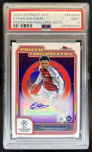 Ethan Nwaneri 2024 Topps Finest UEFA