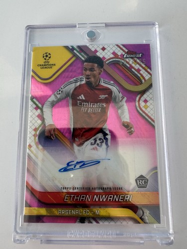 Ethan Nwaneri 2024 Topps Finest UEFA Club Competitions Pink