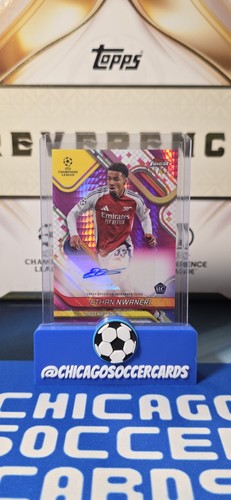 Ethan Nwaneri 2024 Topps Finest UEFA Magenta /125