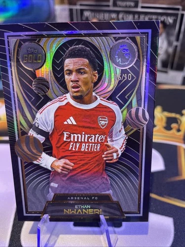 Ethan Nwaneri 2025 Topps Gold Premier League Gold /10