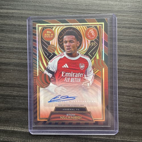 Ethan Nwaneri 2025 Topps Gold Premier League Gold /25