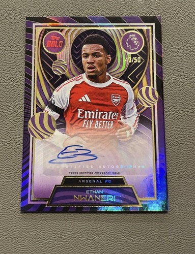 Ethan Nwaneri 2025 Topps Gold Premier League Gold /50