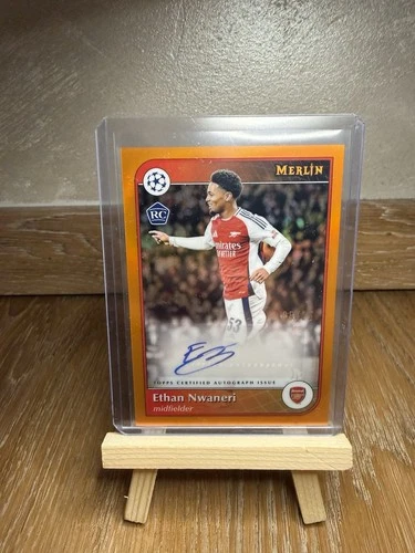 Ethan Nwaneri 2024 Topps Merlin Chrome Naranja /25