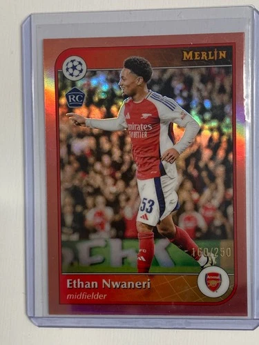 Ethan Nwaneri 2025 Topps Merlin Chrome Parallel 160/250