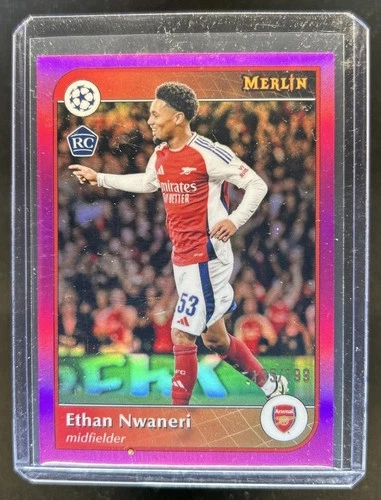 Ethan Nwaneri 2024 Topps Merlin Chrome Pink Refractor /199