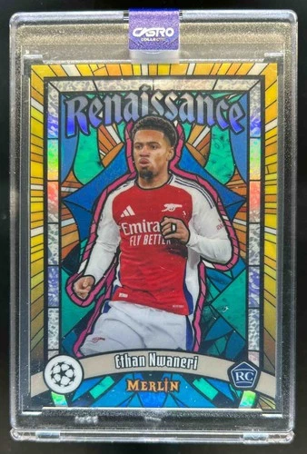 Ethan Nwaneri 2024 Topps Merlin Chrome UEFA #R-13