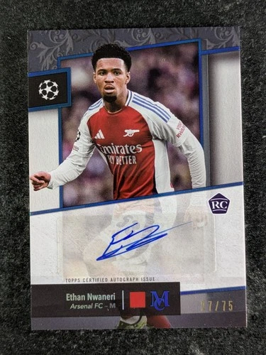 Ethan Nwaneri 2024 Topps Museum Sapphire 27/75