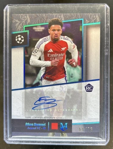 Ethan Nwaneri 2024 Topps Museum UEFA Sapphire /75