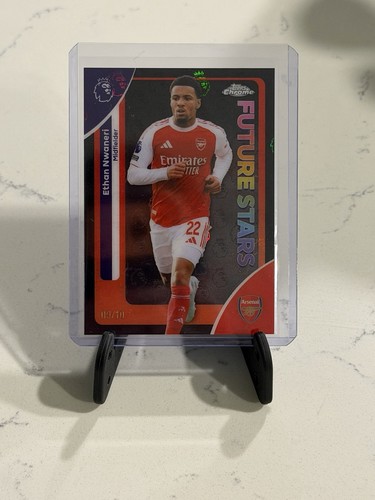 Ethan Nwaneri 2025 Topps Premier League Black Logofractor /10