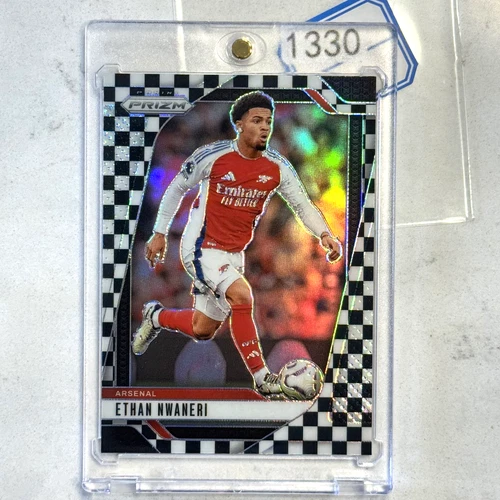 Ethan Nwaneri 2024 Panini Prizm Black White Checker