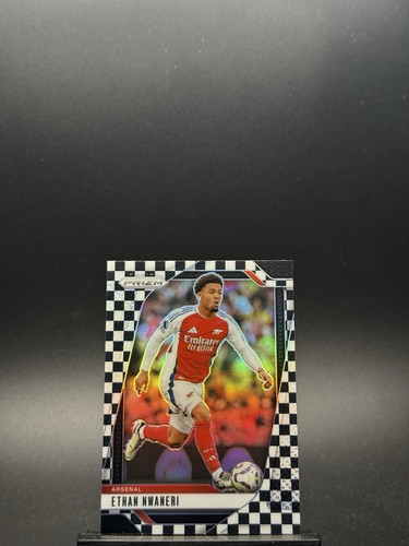 Ethan Nwaneri 2024 Panini Prizm Premier League Black White Checkerboard