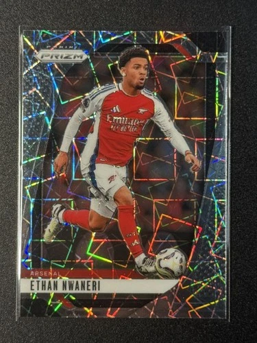 Ethan Nwaneri 2024 Panini Prizm Premier League Silver Laser Prizm #31