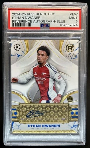Ethan Nwaneri 2024 Topps Reverence UEFA Blue /75