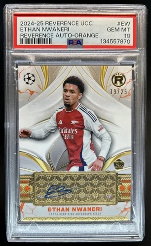 Ethan Nwaneri 2024 Topps Reverence UEFA Orange /25
