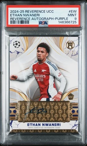 Ethan Nwaneri 2024 Topps Reverence UEFA Purple /50