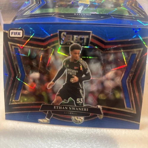 Ethan Nwaneri 2024 Panini Select Blue Lazer Prizm
