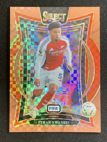 Ethan Nwaneri 2024 Panini Select FIFA Bronze Checker /75