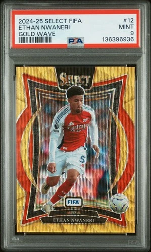 Ethan Nwaneri 2024 Panini Select Fifa Gold Wave 1/10