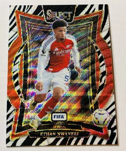 Ethan Nwaneri 2024 Panini Select FIFA Zebra #12