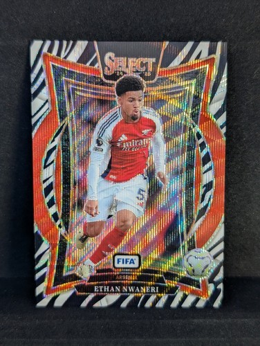 Ethan Nwaneri 2024 Panini Select FIFA Zebra