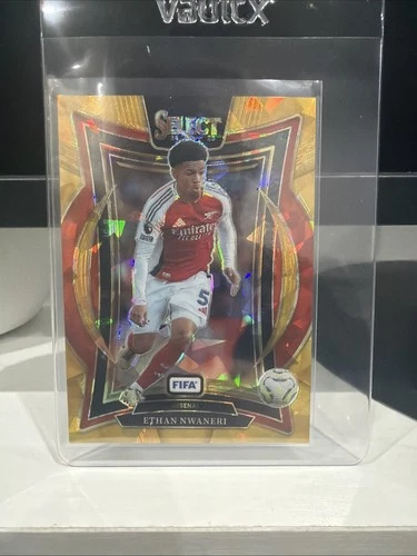 Ethan Nwaneri 2024 Panini Select Gold Prizm /10
