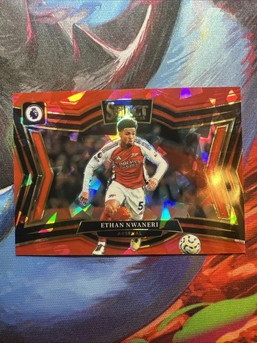 Ethan Nwaneri 2024 Panini Select Premier League Red Ice Prizm