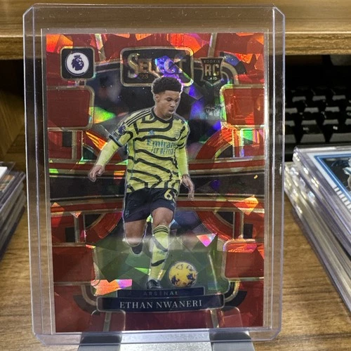 Ethan Nwaneri 2023 Panini Select Red Cracked Ice