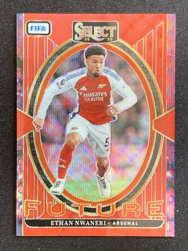 Ethan Nwaneri 2024 Panini Select Red Wave Prizm /49