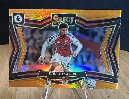 Ethan Nwaneri 2024 Panini Seleziona Premier League Orange Prizm /75
