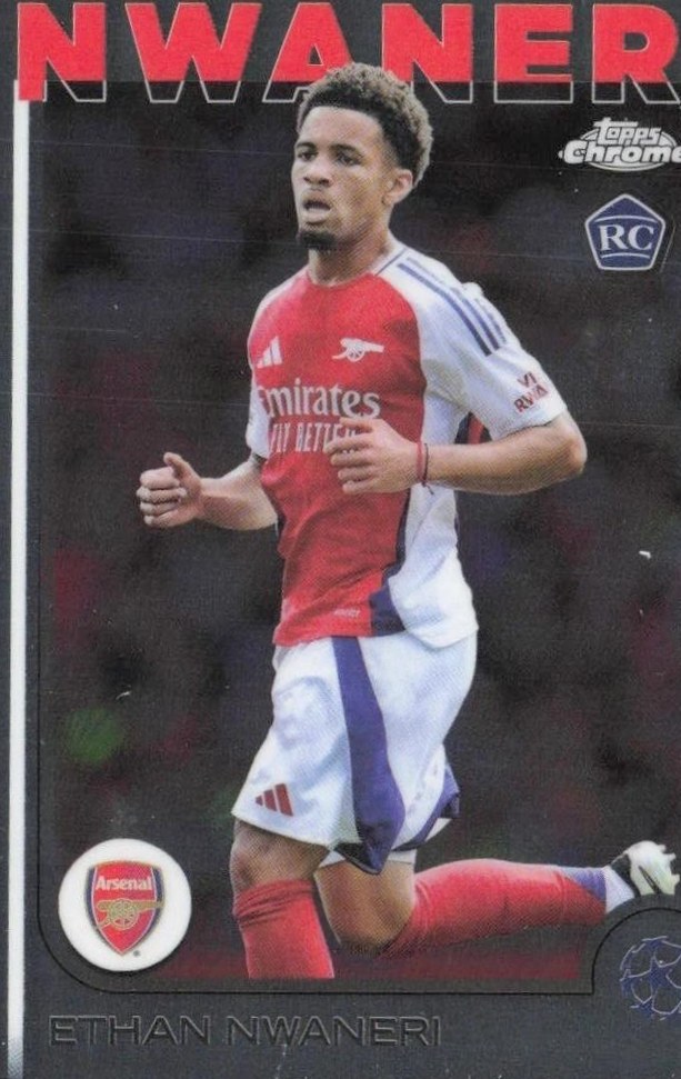 Ethan Nwaneri 2024 Topps Chrome UEFA Club Competitions