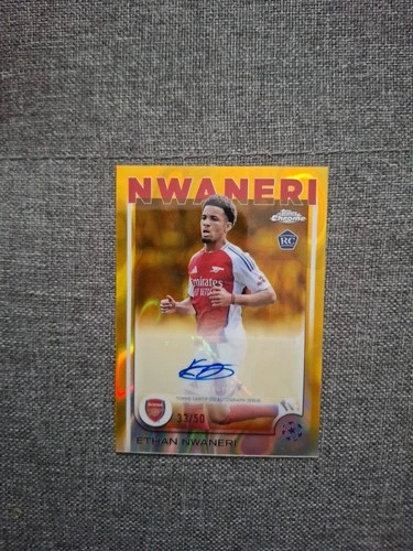 Ethan Nwaneri 2024 Topps UCC Cromo Oro Raywave /50