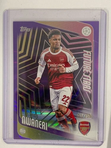Ethan Nwaneri 2025 Topps UCC Flagship Purple Foil /250