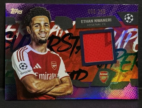 Ethan Nwaneri 2025 Topps UEFA Champions League Purple /250