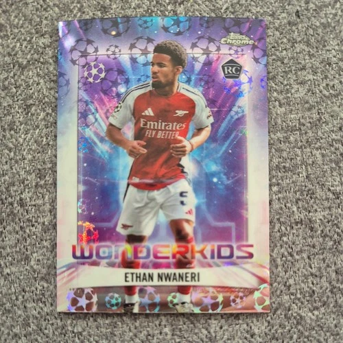 Ethan Nwaneri 2024 Topps UEFA UCC Chrome Logofractor