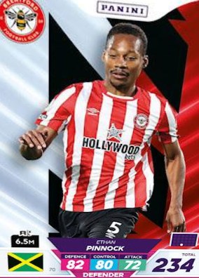 Ethan Pinnock 2023 Panini Adrenalyn XL Premier League Plus