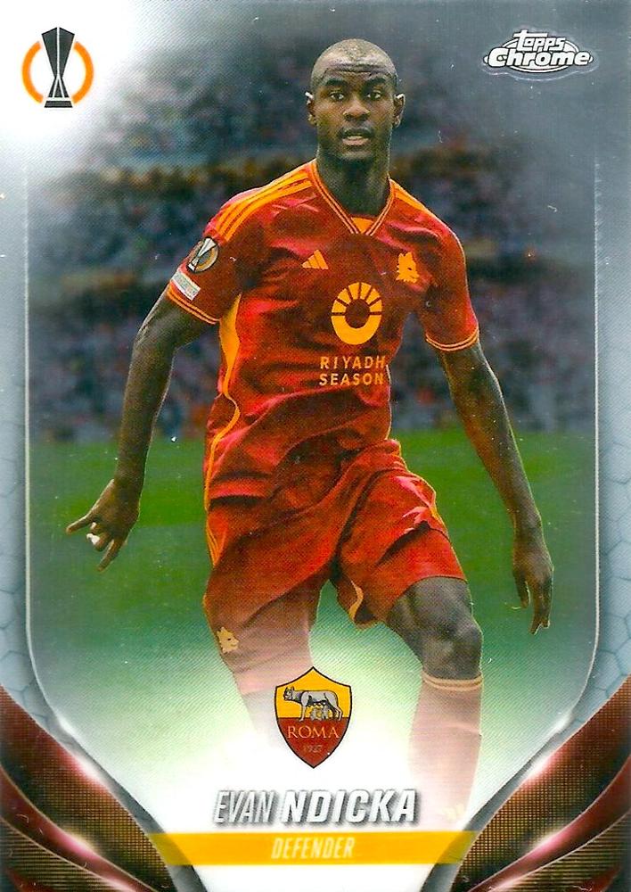 Evan Ndicka 2023 Topps Chrome UEFA Club Competitions