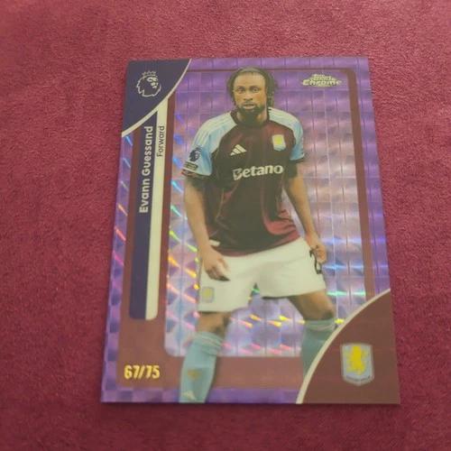 Evann Guessand 2026 Topps Chrome Premier League Geometric Refractor /75