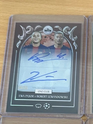 Ewa Pajor / Robert Lewandowski 2025 Topps Deco /25