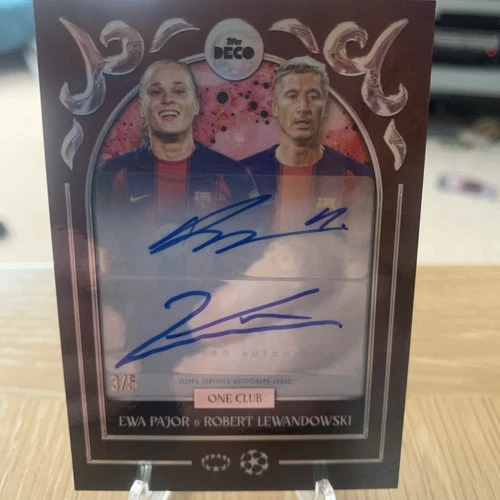 Ewa Pajor & Robert Lewandowski 2024 Topps Deco /5